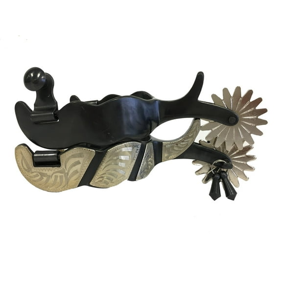 AJ Tack Men's Cowboy Show Spurs with Silver Engraving