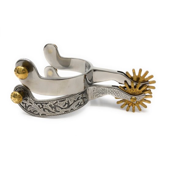AJ Tack Men's Gal Leg Engraved Spurs