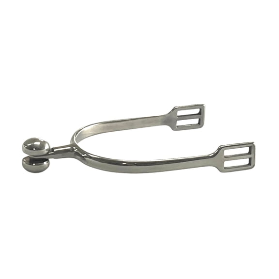 AJ Tack Men's Stainless Steel Soft Touch Roller Ball English Spurs