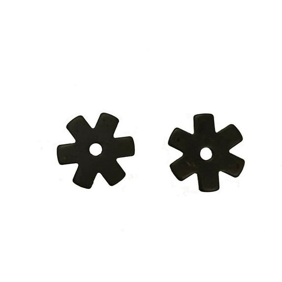 AJ Tack Spur Rowels Black 1 1/4" x 6 pt Blunt