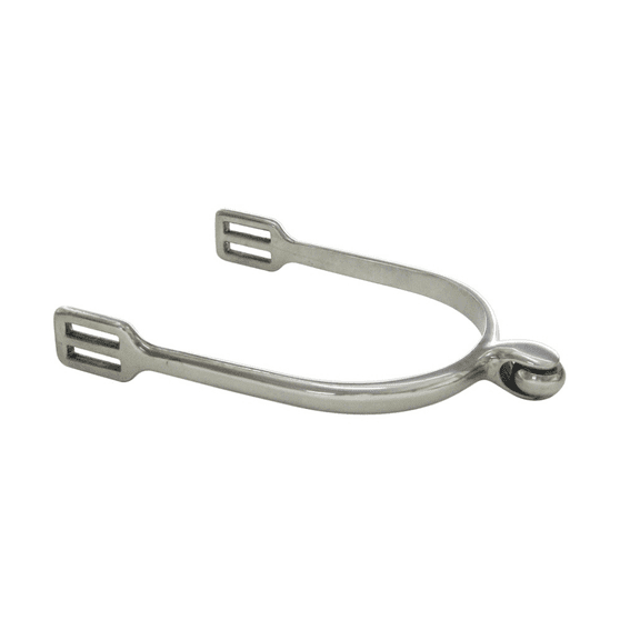 AJ Tack Ladies Stainless Steel Soft Touch Smooth Roller English Spurs