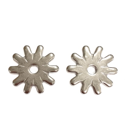 AJ Tack Stainless Steel Spur Rowels Stainless Steel Rounded 10pt 1"