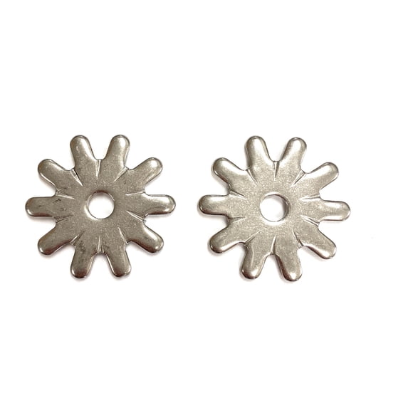 AJ Tack Stainless Steel Spur Rowels Stainless Steel Rounded 10pt 1"