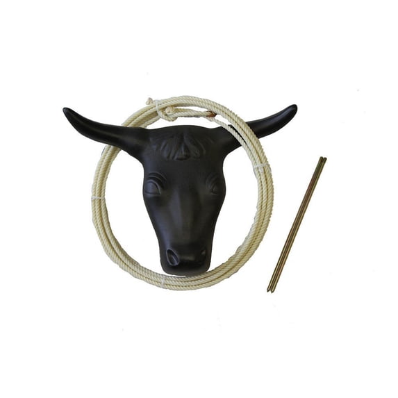 AJ Tack Adult 20" Horn Spread Steer Head Roping Dummy Set with Rope