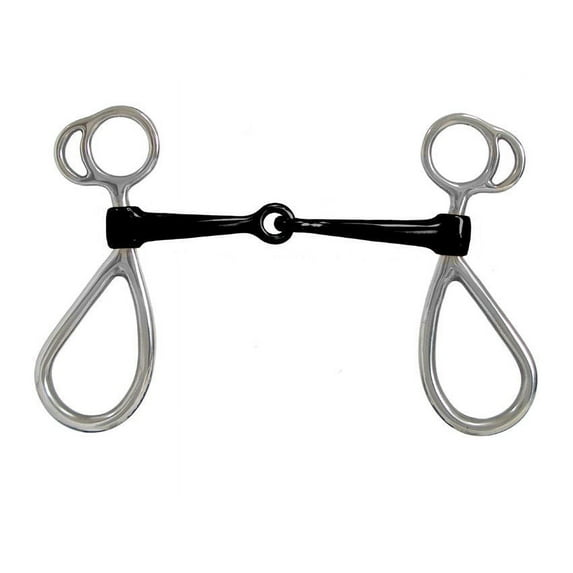 AJ Tack Sweet Iron Short Shank Bit with Large Rein Loops