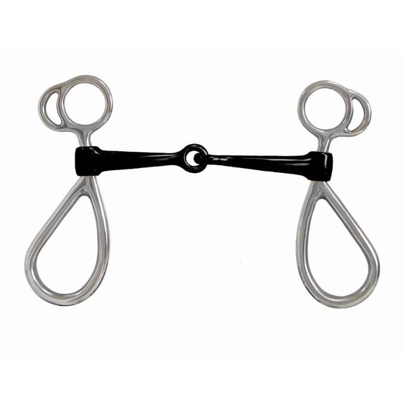 AJ Tack Sweet Iron Short Shank Bit, Large Rein Loops