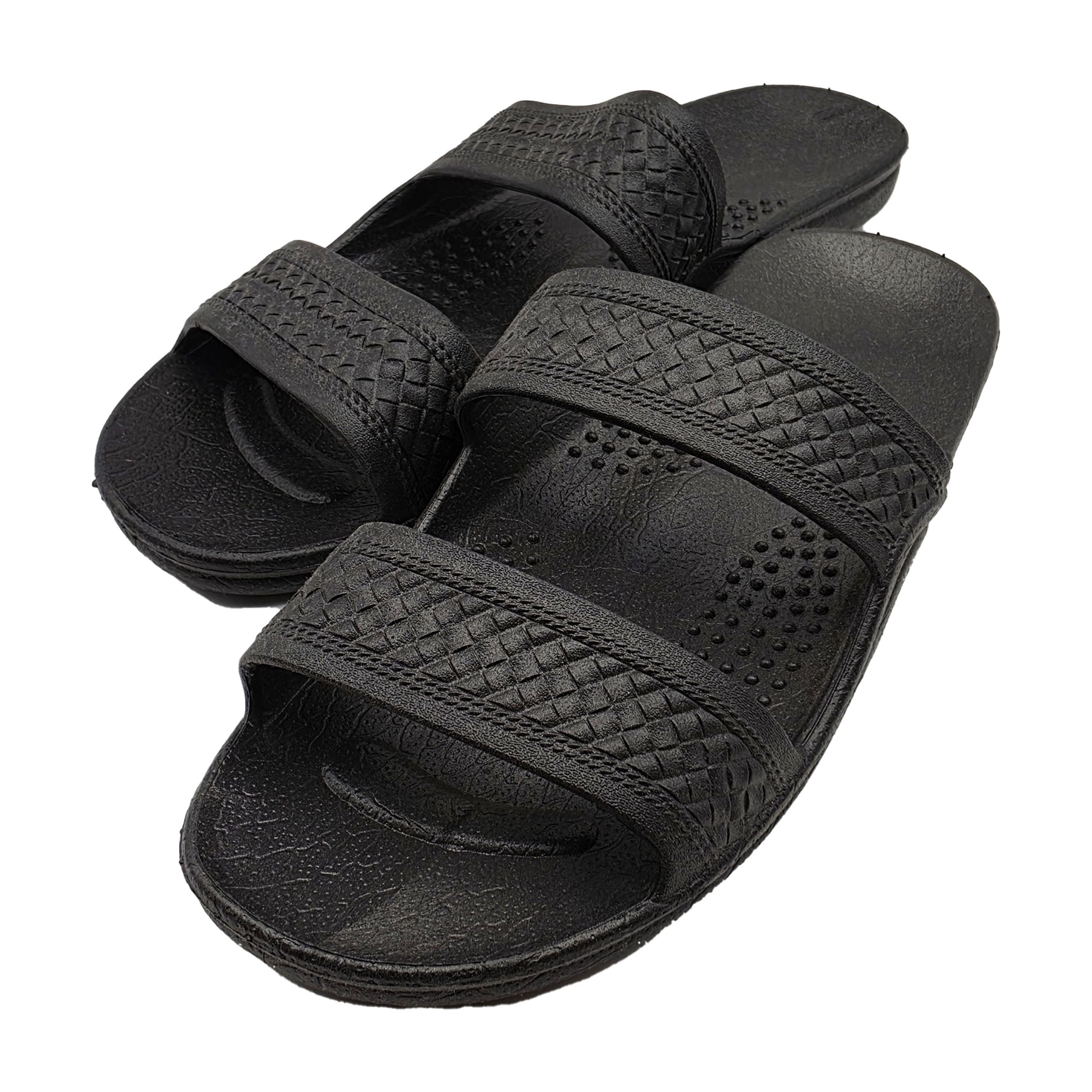 AJ & W Comfy PVC Open Toe Waterproof Black Sandals for All Seasons