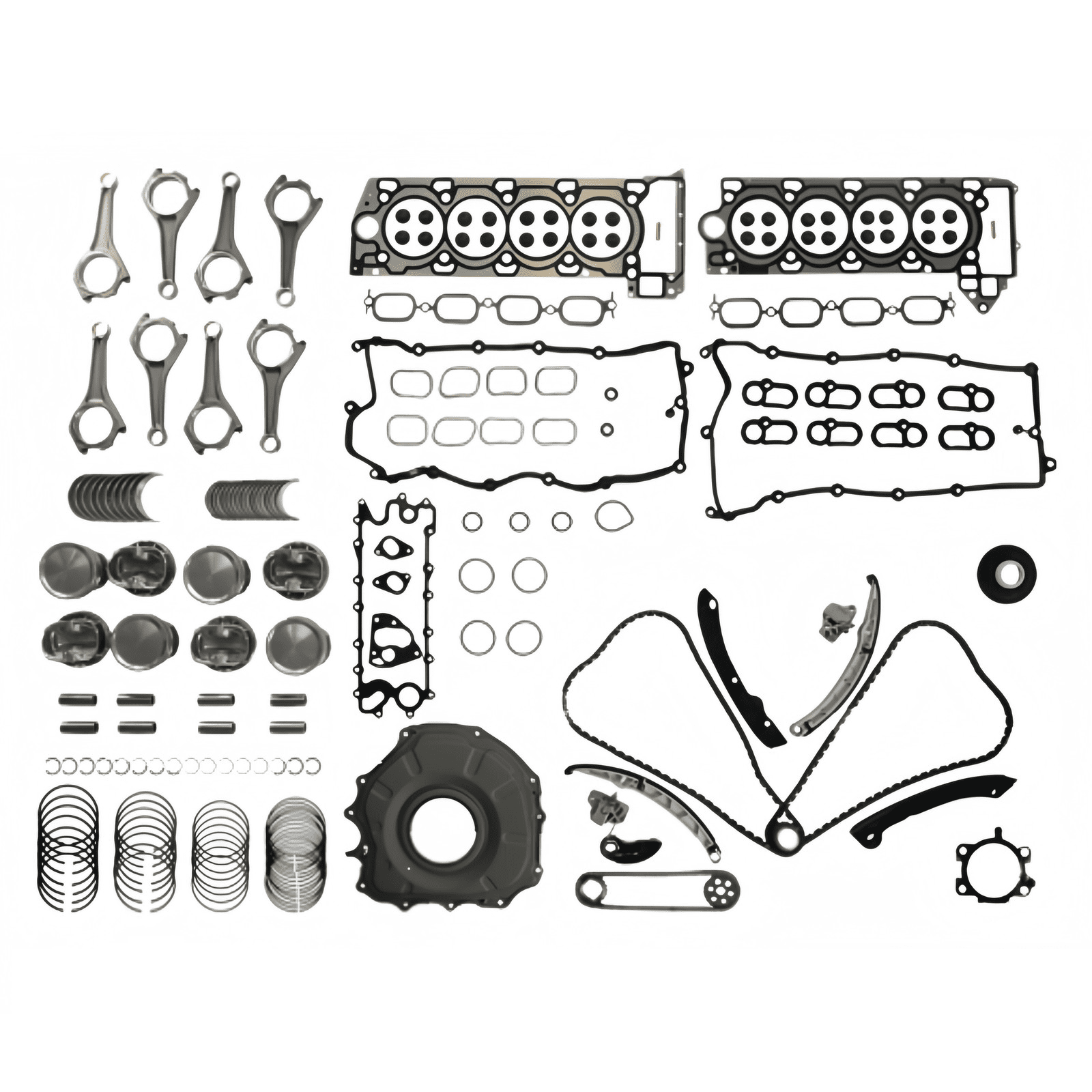 AJ133 5.0L Engine Rebuild Kit Piston Timing Chain Bearing Head Gasket ...