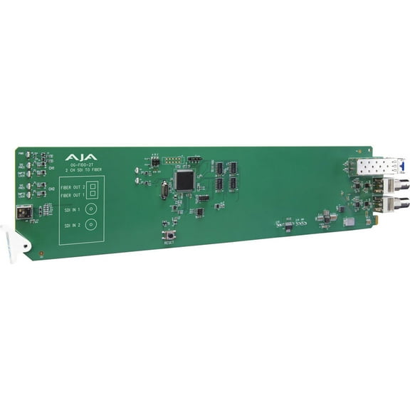 AJA OG-FIDO-2T openGear 2-Channel 3G-SDI to Single Mode LC Fiber Transmitter, DashBoard Support