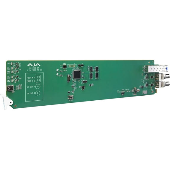 AJA OG-FIDO-2R openGear 2-Channel Single Mode LC Fiber to 3G-SDI Receiver, DashBoard Support