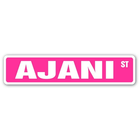 AJANI Street Sign Childrens Name Room Sign | Indoor/Outdoor | 36" Wide