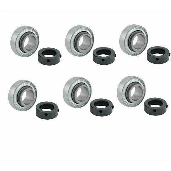 AJANTA INDUSTRIAL 6 Pack Bobcat Bearing with Collar 38348-01 Size H-0.839 ID1 OD2.045 Fits Bobcat61 ZT 200, Serial No. 942200-942299 Decks 36", 48", Serial No. 930000-930328 Fixed Cutting Decks