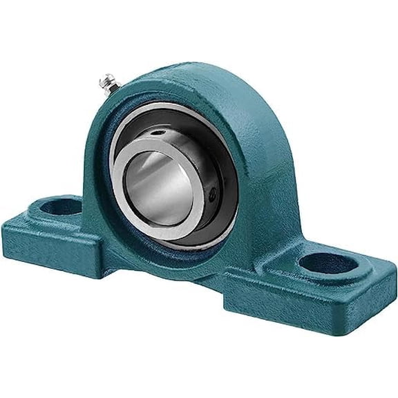 AJANTA INDUSTRIAL 7/8" SBP 205-14 Pillow Block Mounted Bearing, High Shaft Height,Setscrew Locking Collar