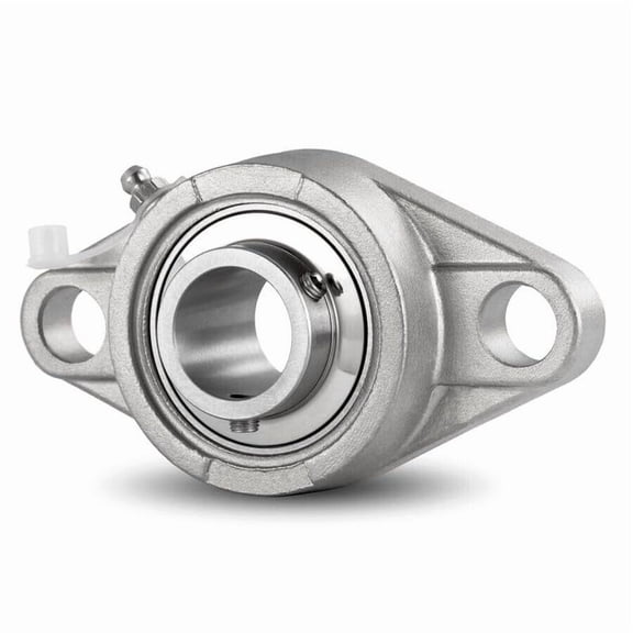AJANTA INDUSTRIAL SUCSFL 207-23 Stainless Steel 2-Flange Bearing Unit 1-7/16" Bore with Set Screw Suitable for Engines & Pump Paper Mill Off-Shore