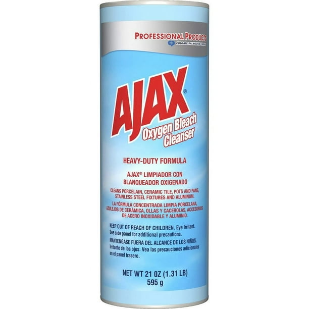 AJAX Oxygen Bleach Cleanser - 21 oz (1.31 lb) - Pleasant Scent - 24 / Carton - Heavy Duty - Blue AJAX Oxygen Bleach Cleanser - 21 oz (1.31 lb) - Pleasant Scent - 24 / Carton - Heavy Duty - Blue