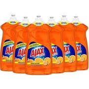 AJAX Triple Action Dish Soap - Liquid - 52 fl oz 1.6 quart - Orange Scent - 6 / Carton - Orange