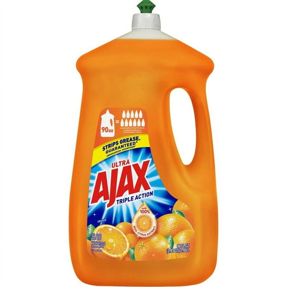 AJAX Triple Action Dish Soap - Liquid - 90 fl oz (2.8 quart) - Orange Scent - 1 Each - Orange | Bundle of 5 Each