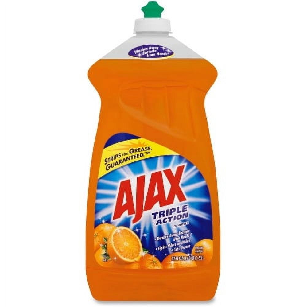 AJAX Ultra Triple Action Liquid Dish Soap Liquid - 52 fl oz (1.6 quart) - Orange Scent - 1 Each
