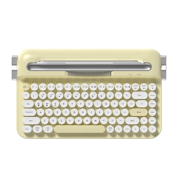 AJAZZ AF84 Multl-Device Keyboard Dual Mode 2.4G/Bluetooth5.0 With Card Slot Bracket Position Typewriter Office Membrane Keyboard