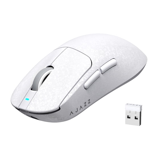 AJAZZ AJ199 Wireless Gaming Mouse, 58g Ultra-Lightweight Carbon Fiber Mouse, 24000 DPI PAW3311 Sensor, Tri-Mode 2.4G/Bluetooth/USB-C, 500mAh Rechargeable Gaming Mouse for PC, Mac, Laptop