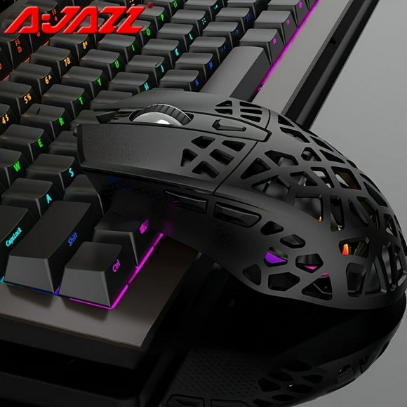 AJAZZ AJ339 Wired mouse e-sports games male and female students laptop office lightweight drive mouse RGB edition White