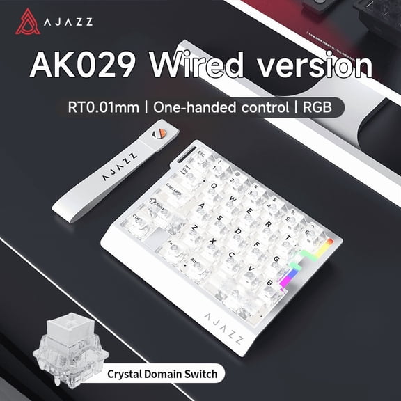 AJAZZ AK029 Wired One-Handed Keyboard HE Magnetic Switch 8000Hz 29-Key RGB Mini Gaming Mechanical Keyboard for PC Gamers