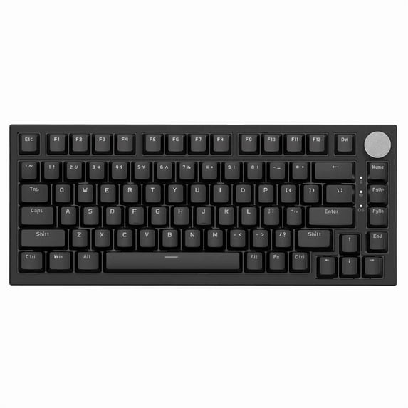 AJAZZ AK820 Mechanical Keyboard with CNC Knob Control, 75% ANSI Layout, 81Keys Gasket Mount Wired Gaming Keyboard, 5 Sound Absorbing Foam Hot-swap for PC, MAC