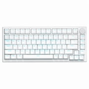 AJAZZ AK820 Mechanical Keyboard with CNC Knob Control, 75% ANSI Layout, 81Keys Gasket Mount Wired Gaming Keyboard, 5 Sound Absorbing Foam Hot-swap for PC, MAC