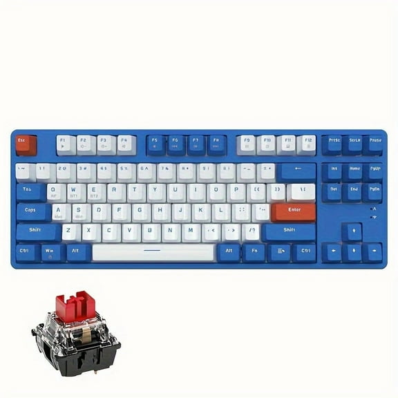 AJAZZ AK871 Dual Mode 2.4G/BT Mechanical Keyboard 87 Keys Hot Swap PC Gaming Office Magnetic Cover