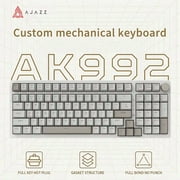 AJAZZ AK992 Wired Mechanical Keyboard Gasket Construction Colorblocked Keycaps Monochrome Backlight 99 Keys