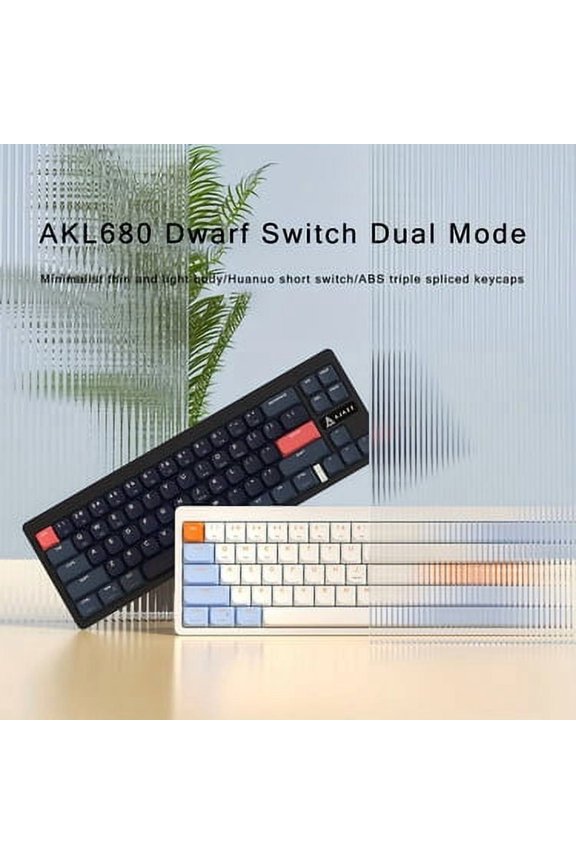 AKL680 Red Switch Blue White Orange Dual Mode No Light (Short Switch) Bluetooth Wireless Mechanical Keyboard