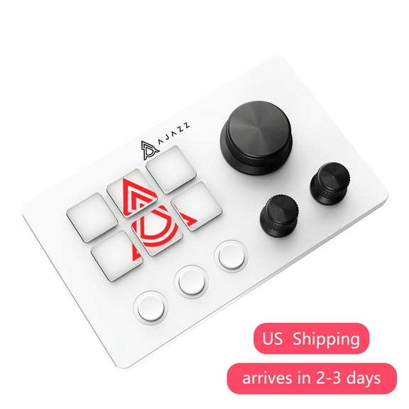 AJAZZ AKP03 Desktop Assistant Console Panel Controller Stock Trading Live Tune Programmable Shortcut Keys White