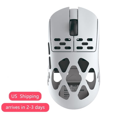 AJAZZ AM3 MAX 8K Wireless Gaming Mouse, Lightweight Full Magnesium Alloy, 30000 DPI, PAW3950 Sensor, 5 Programmable Buttons, Supports Wired/2.4GHz/BT (White, AM3 MAX (8k Receiver