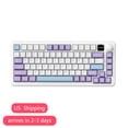 thumbnail image 1 of AJAZZ Ak820MAX the third mock examination mechanical keyboard wireless hot plug video game dedicated gateway structure 75 with TFT color screen purple white blue sea salt switch V2, 1 of 7