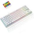 thumbnail image 1 of AJAZZ K870T Bluetooth Wireless Dual Mode 87-Key Mechanical Keyboard RGB Lighting Tea Switch White, 1 of 8