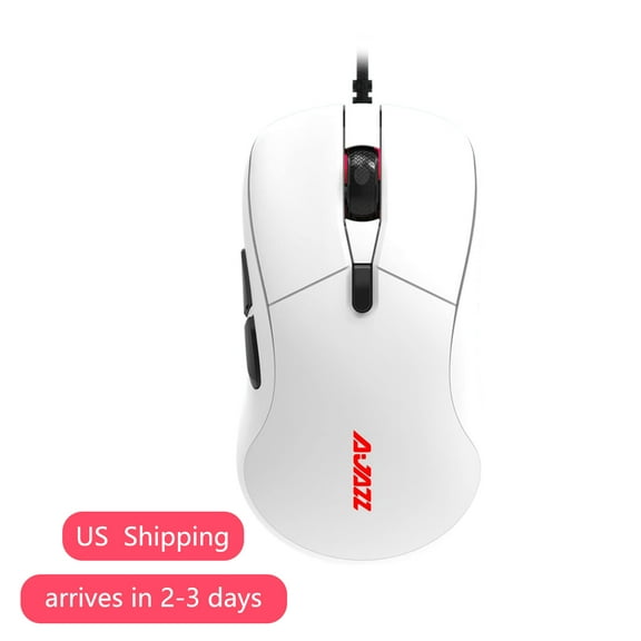AJAZZ Lightweight Gaming Mouse AJ129 White : 65g lightweight design, RGB light effects, 12 light effects switching