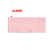 AJAZZ Mini Pink 82-key Ergonomic Monochrome Anti-Ghosting Backlight Multifunctional Mechanical Gaming Keyboard