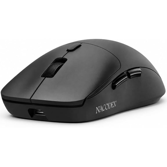 AJAZZ NJ07 Wireless Mouse, 67g Ultra-Lightweight, 3-Mode 2.4G/Bluetooth/USB-C, 6 Adjustable DPI up to 12800, 1000Hz Optical Sensor, Ergonomic Long Battery Life, Compatible with PC & Mac,Black