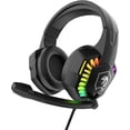 thumbnail image 1 of Ajazz Over-Ear USB Gaming Headset with Noise Canceling Mic, Black, 1 of 9