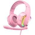 thumbnail image 1 of Ajazz Over-Ear Gaming Headset with Mic and Backlit LED, Pink, 1 of 9