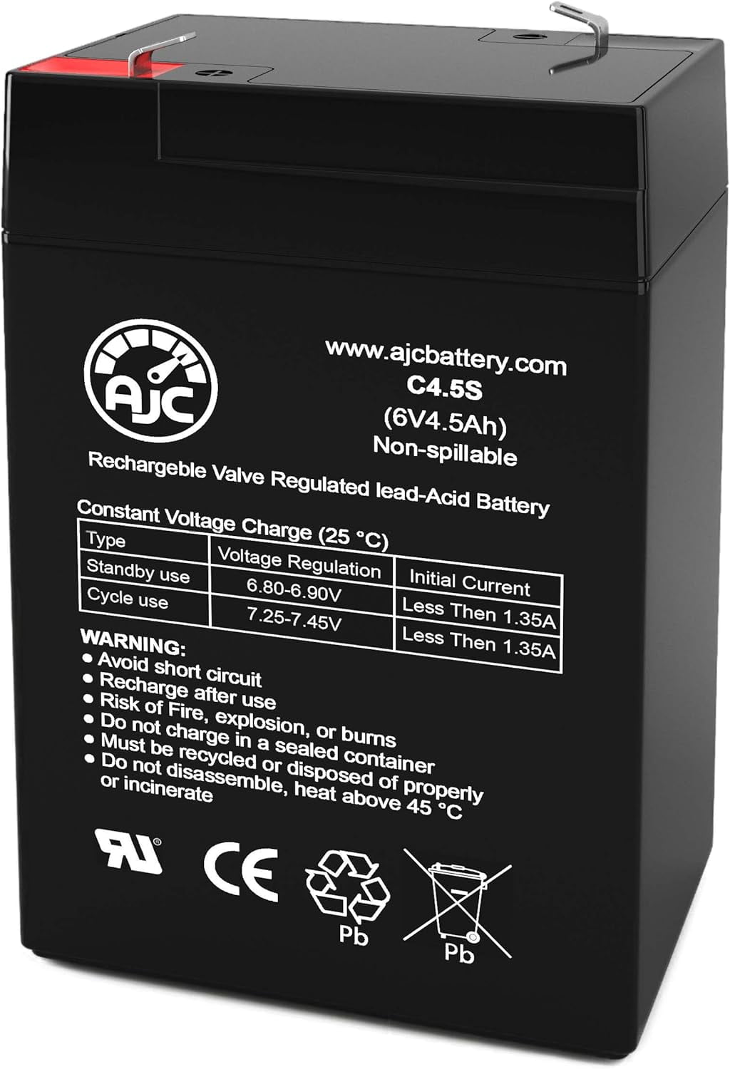 AGM Akku 6V 4Ah – Kompatibel Mit Rely 3FM4.5, C4.5S, CP4-6, Für Kinderfahrzeuge, USV, Modellbau