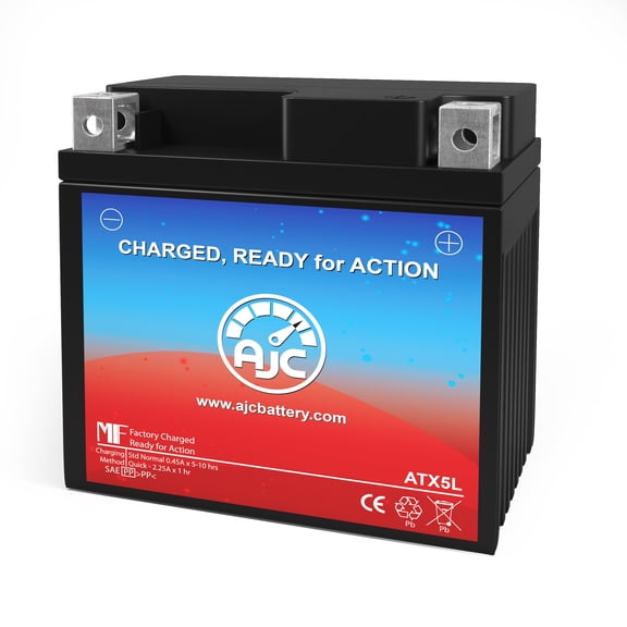 AJC Battery Compatible with Kymco Cobra Racer 50 50CC Scooter and Moped Replacement Battery