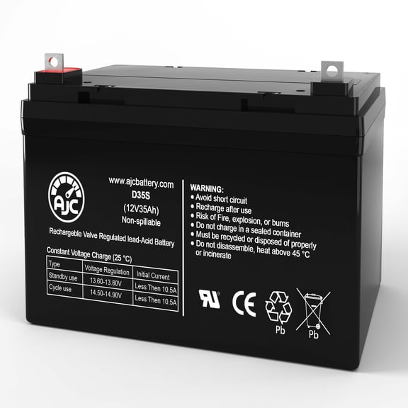 AJC Battery Compatible with Quantum Rehab Dynamo 1107 12V 35Ah Mobility Scooter Replacement Battery