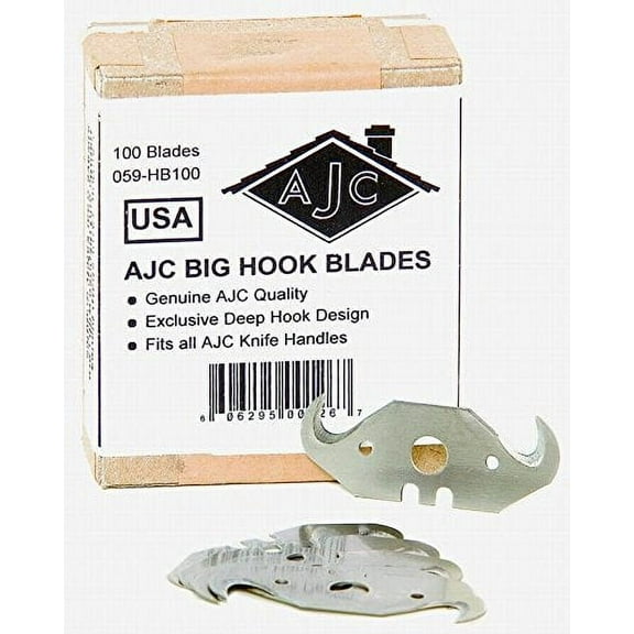 AJC Tools 059-HB100 Big Hook Roofing Blades - 100 Blades per Package