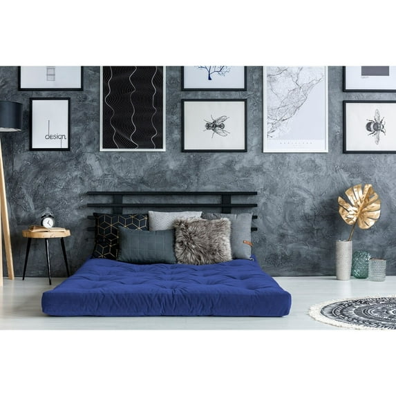 AJD Home 6" Single Foam Futon Mattress, Twin Size Bed Mattress Sleep Supportive & Pressure Relief, 75" x 39" Royal