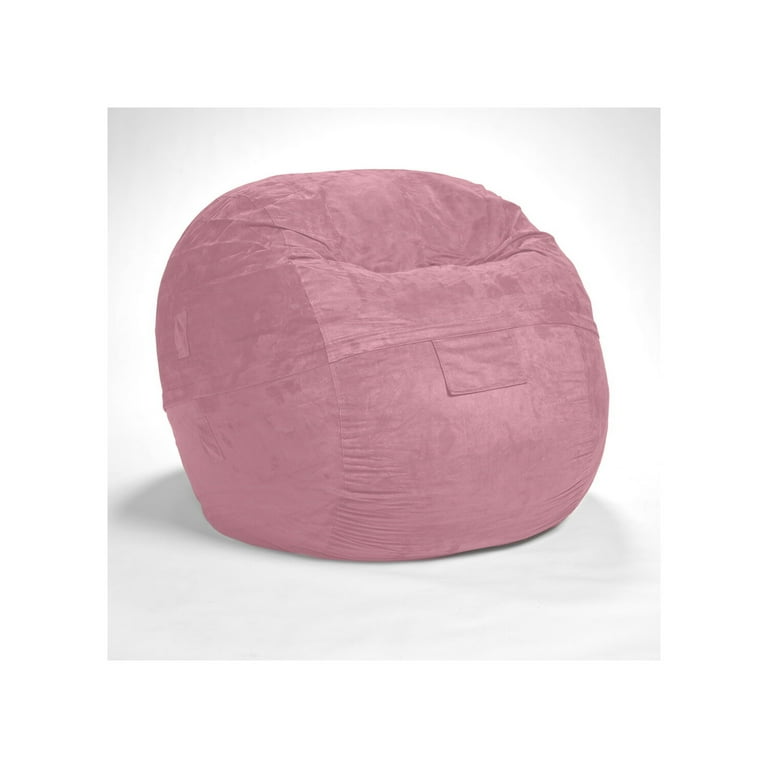 AJD Home Polyurethane Foam Bean Bag Chair with Removable Cover - Pink