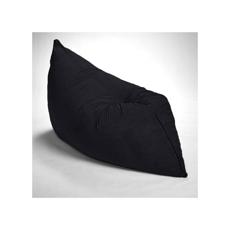 AJD Home Black Bean Bag Lounger Adult Size, Large Bean Bag Chair with  Filler Included, Big Bean Bag Chairs for Adults 