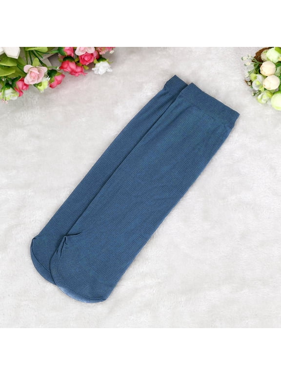 10 Pcs Mens Toe Socks Cotton Athletic Running Five Finger Crew Socks Thin Elastic Short Fiber Stockings Men Silk Socks Breathable Comfort Lightweight Dark blue One Size