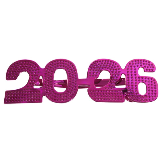 AJGRHE 2026 Glasses Happy New Year Glitter Eyeglasses for 2026 Party New Year Eve Photo Prop Supplies D