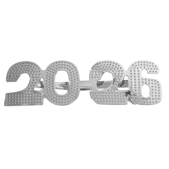 AJGRHE 2026 Glasses Happy New Year Glitter Eyeglasses for 2026 Party New Year Eve Photo Prop Supplies E